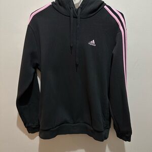 Adidas Black Pullover with Pink Emblem